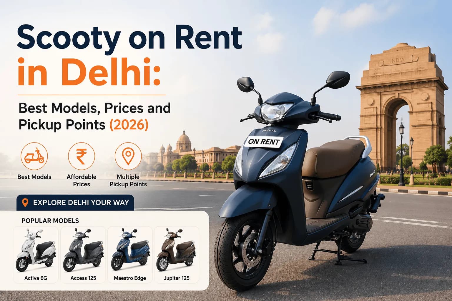 Bike rental in Delhi