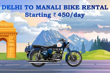 bike rteantal from delhi to manali