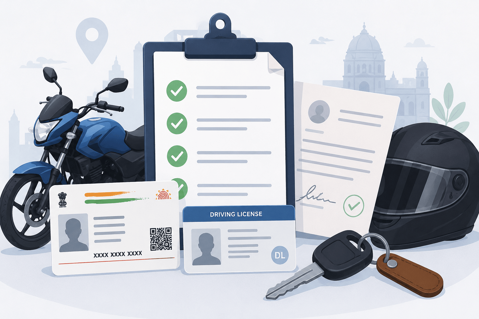 Documents Required for Bike Rental in Karol Bagh