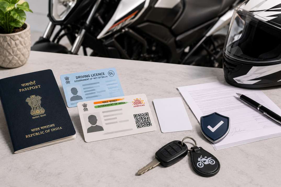 Documents Required for Self Drive Bike Rental in Delhi