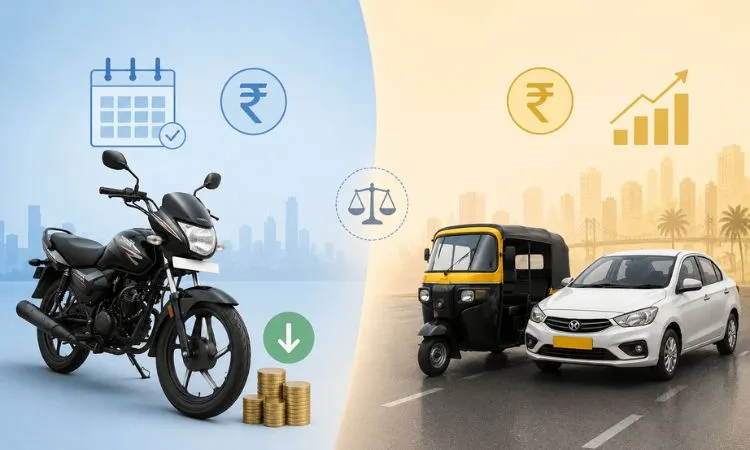 monthly bike rental vs cab and auto