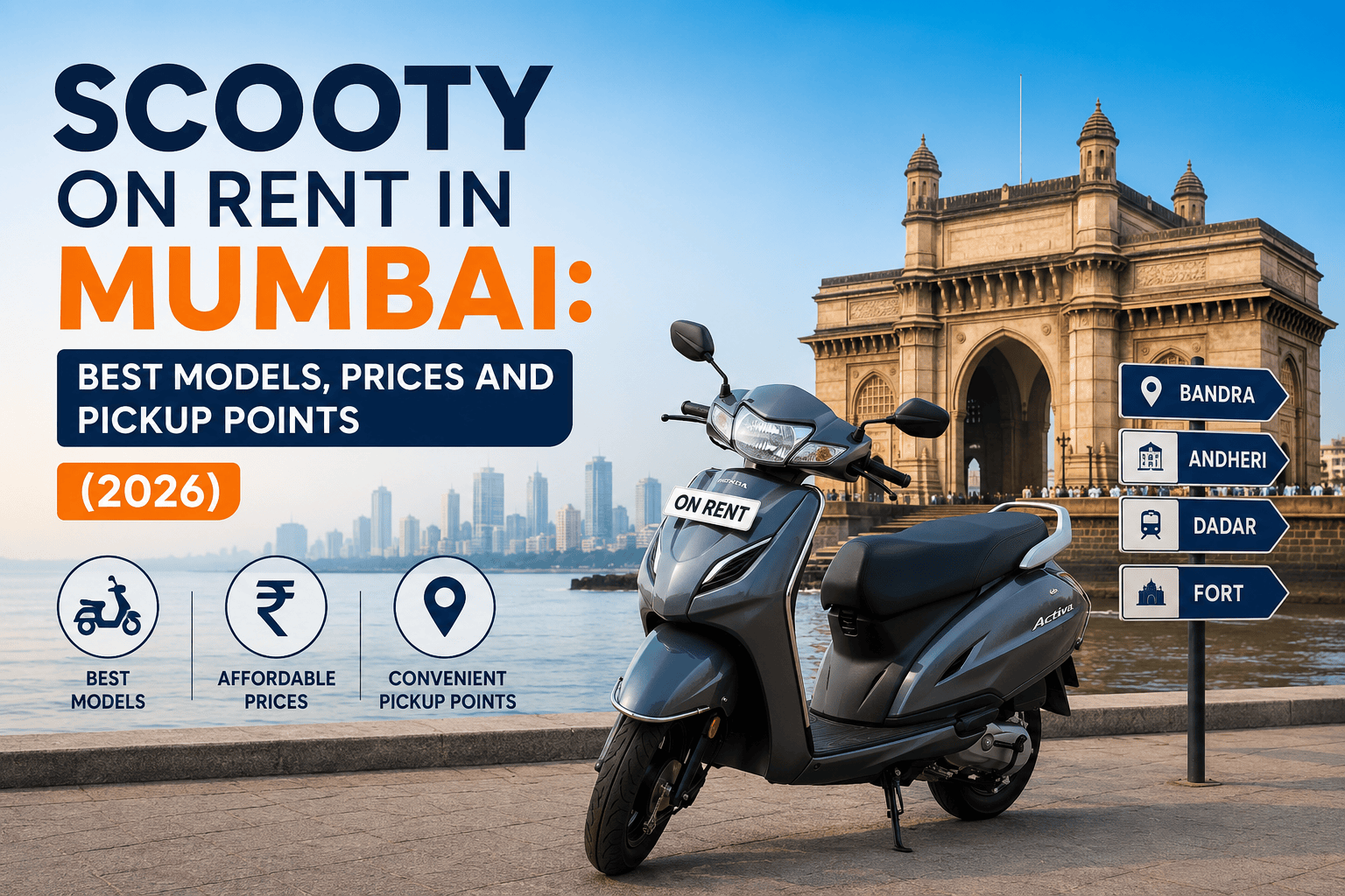 Scooty on Rent in Mumbai