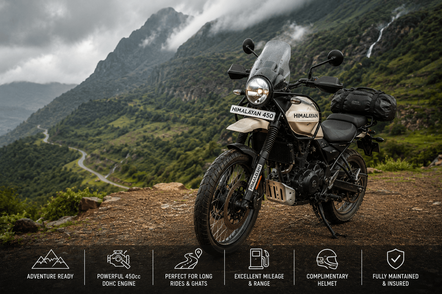 Royal Enfield Himalayan 450 Rental in Mumbai - For Adventure Rides