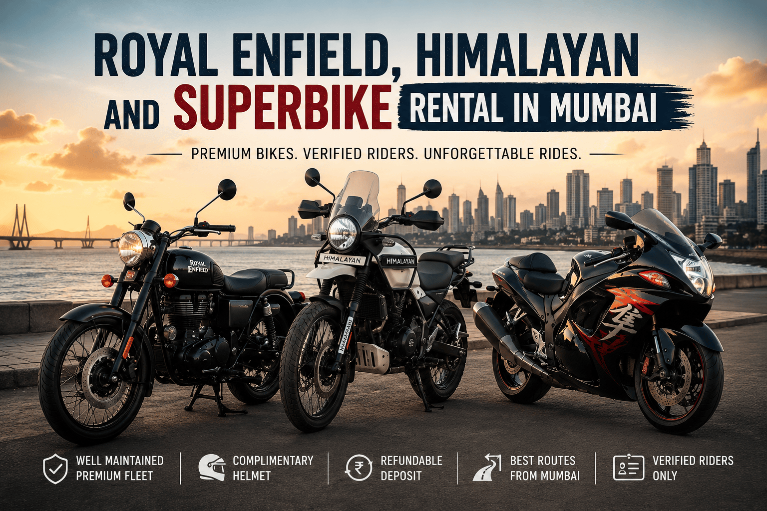 Royal Enfield, Himalayan and Superbike Rental in Mumbai