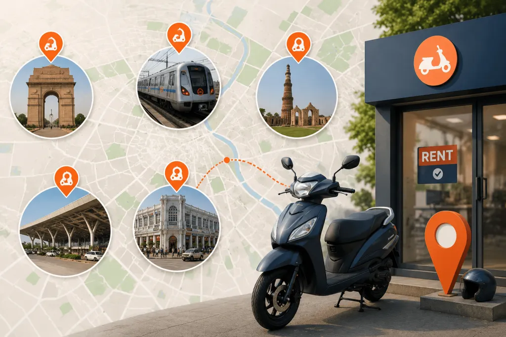 scooty pickup locations in delhi